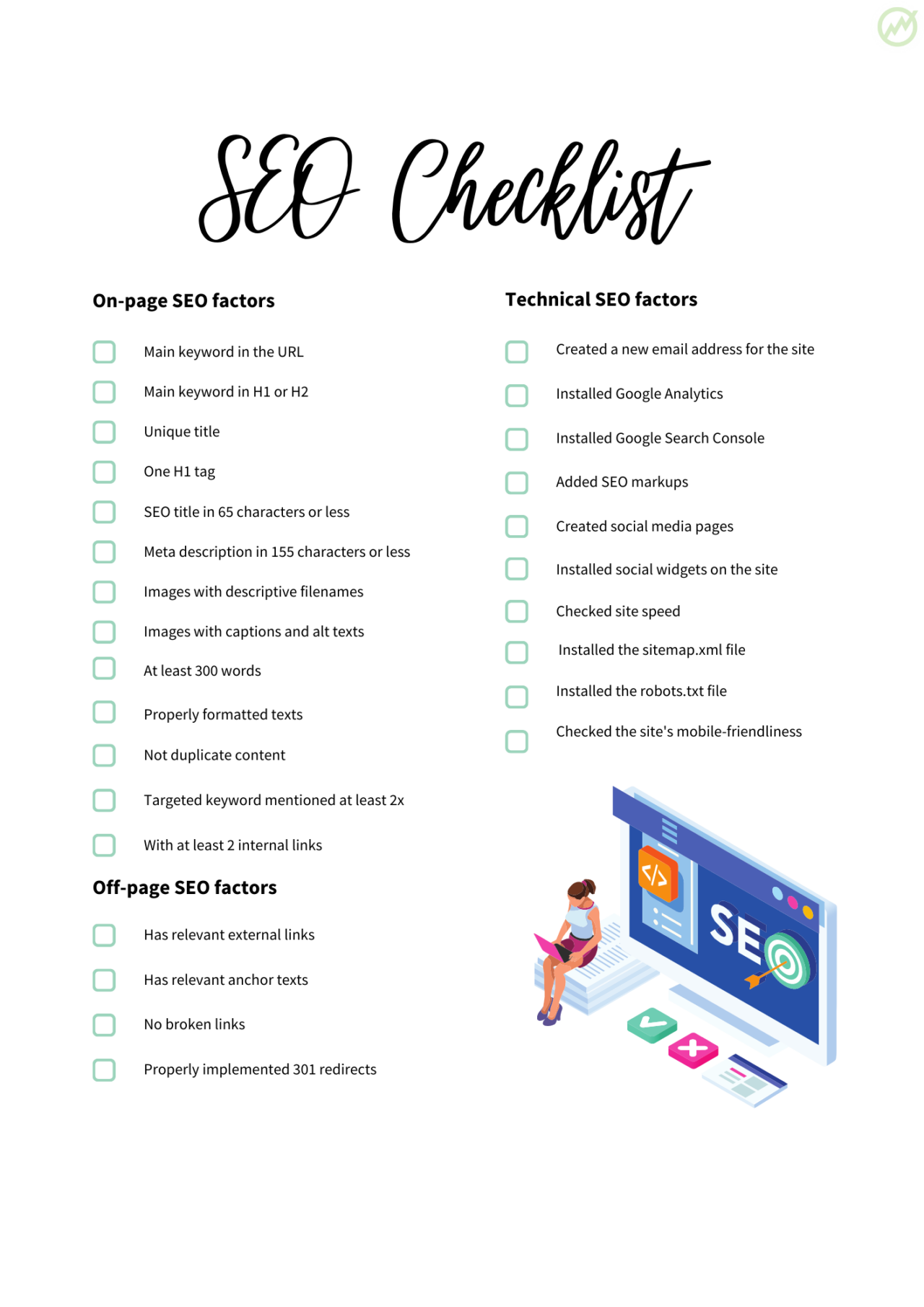 A Complete SEO Checklist for SEOs and NonSEOs Optimind
